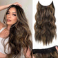 💖Hot Sales dieser Woche - 50% OFF🤩Damen Perücke mit Farbverlauf, langes gewelltes Haar, einteilig mit verstellbarer Passform