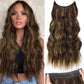 💖Hot Sales dieser Woche - 50% OFF🤩Damen Perücke mit Farbverlauf, langes gewelltes Haar, einteilig mit verstellbarer Passform
