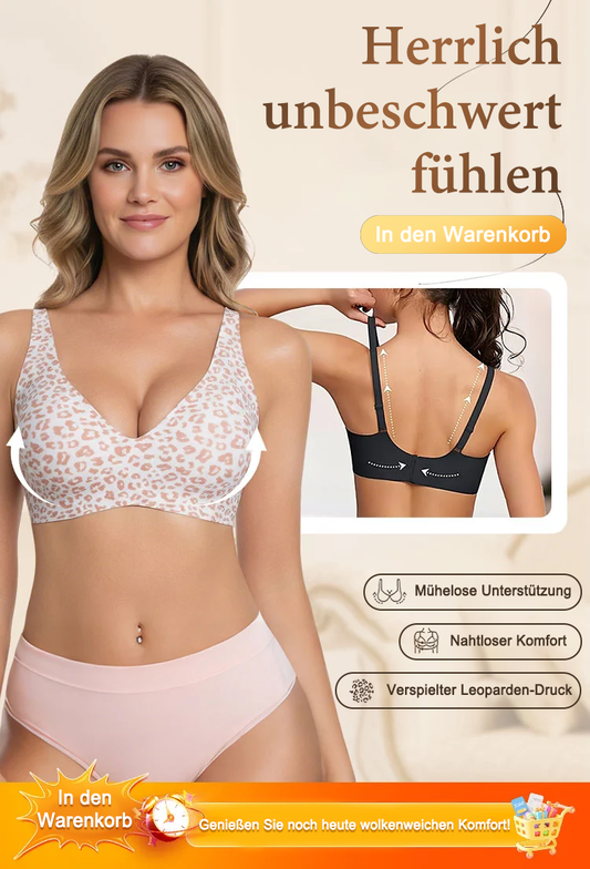 🔥Heute -50%!💕👙Nahtloser, kabelloser Push-up-BH für Damen – Tiefes V
