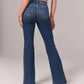 Maximal 50 % Rabatt!💥Ultrahoch taillierte Stretch-Schlaghosen👖
