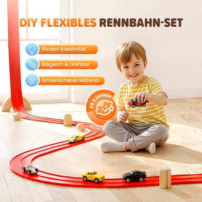 🎁Frühweihnachtlicher Sonderverkauf 50% Rabatt🎅🏎️DIY-Rennbahn für Kinder aus Aluminiumlegierung mit Saugnäpfen