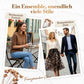 ✨🔥Zweiteiliges Set für Damen bestehend aus Pullover und fließendem Rock mit Leopardenmuster
