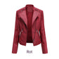 😍Maximal 50 % Rabatt!🏆Trendige Damen-PU-Lederjacke✨kostenlose Lieferung