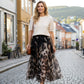 ✨🔥Zweiteiliges Set für Damen bestehend aus Pullover und fließendem Rock mit Leopardenmuster