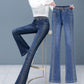 49 % Rabatt!👖 Dehnbare Schlaghosenjeans mit hoher Taille für Damen
