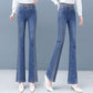 49 % Rabatt!👖 Dehnbare Schlaghosenjeans mit hoher Taille für Damen