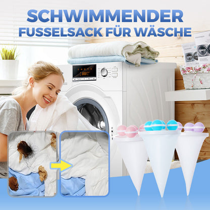 🧼 50% RABATT BEFRISTETES ANGEBOT! ✨ Schwimmender Filterbeutel-Waschball für Waschmaschinen - Fängt Haare & Flusen mit Einfacher Reinigung für Badewanne, Waschbecken & Waschmaschine 🐾📦