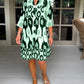 Geflecktes Plissee-Kleid