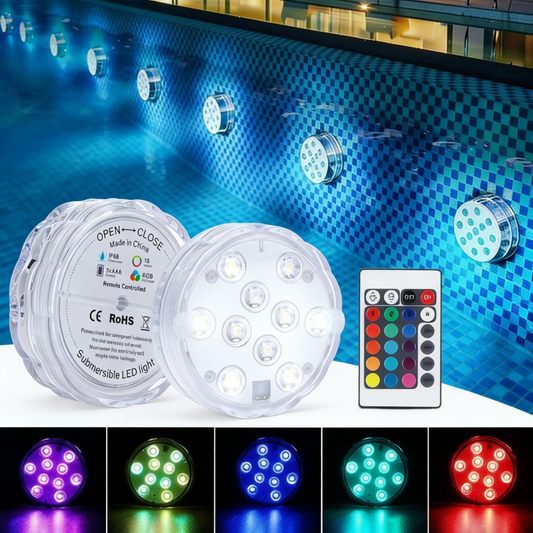 💎 55% 16-FARBEN POOL-LEDs! 💎 Wasserdicht, Fernbedienung & 10x Heller für Partys