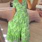 🌷Neuheiten im Frühjahr 2026 🌷Kleid mit Blumendruck und V-Ausschnitt