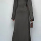 Bis zu 49 % Rabatt!!🌷Langärmliges, Lockeres Freizeitkleid mit Schlitz