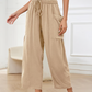 👖Freizeithose aus Leinen mit weitem Bein für Damen