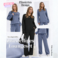🔥Letzter Tag 50% Rabatt✨Loungeset für Damen: Top mit Rundhalsausschnitt & Hose mit Kordelzug💖