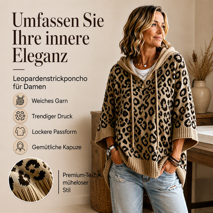 💞 Über 100.000 verkauft – der beliebteste Hit – jetzt zum halben Preis！Gestrickter Hoodie mit Leopardenmuster für Damen