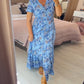 🌷Neuheiten im Frühjahr 2026 🌷Kleid mit Blumendruck und V-Ausschnitt