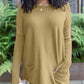 🎁Heißer Verkauf 49% RABATT⏳Langarm-Daumenloch-Pullover-Taschentunika🌹🌟