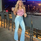 Maximal 50 % Rabatt!💥Ultrahoch taillierte Stretch-Schlaghosen👖