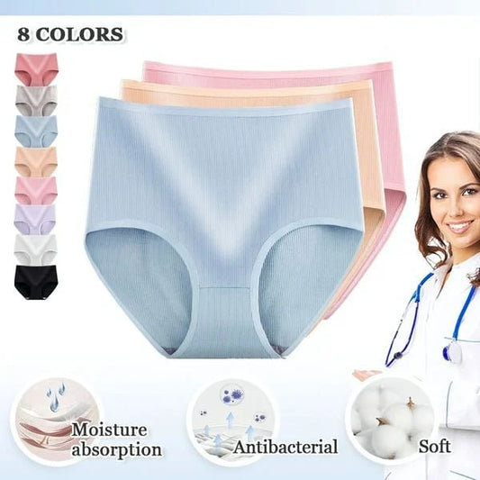 🌸Kaufe 1, erhalte 2 dazu✨Saugfähige Damenhöschen mit hoher Taille