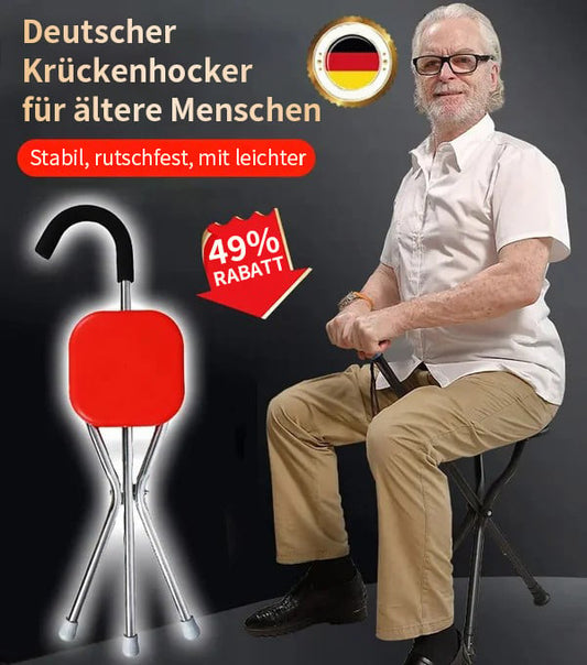 💥2024 NEUJAHRSVERKAUF💥Deutscher Krückenhocker für Senioren