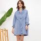 Frauen Button-down Denim Shirt Kleid
