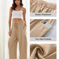 👖Freizeithose aus Leinen mit weitem Bein für Damen