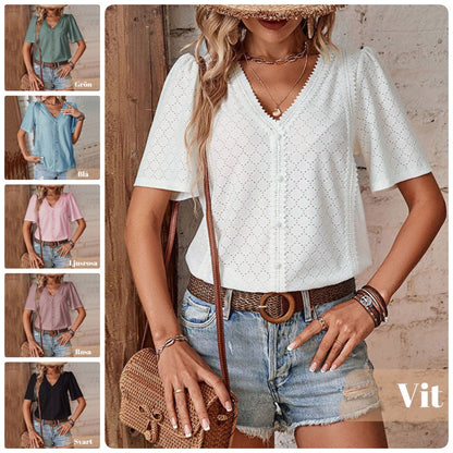 🎁 Hot Sale 49% RABATT ⏳ Neue Damen-Bluse mit kurzen Ärmeln 🔥 Oster-Rabattaktion!