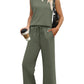 🌺2025 Neu eingetroffen🌺2025 Neue Frauen Casual Cap Sleeve Top Wide Leg Crop Pants Zweiteilige Sets