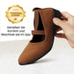 💃🔥Letzter Tag Promotion 50% Rabatt🔥Elegante feste Farbe elastische Riemen niedrige Keilschuhe
