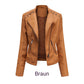 😍Maximal 50 % Rabatt!🏆Trendige Damen-PU-Lederjacke✨kostenlose Lieferung