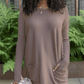 🎁Heißer Verkauf 49% RABATT⏳Langarm-Daumenloch-Pullover-Taschentunika🌹🌟