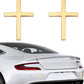 🚗✝️ Metallischer 3D-Kreuz-Aufkleber zur Selbstklebung für Kratzer am Auto