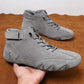 Vatertags-Aktionspreis-Italienische hohe Stiefel aus Wildleder mit Klettverschluss-Maskuliner Charme, lässiger Chic