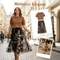 ✨🔥Zweiteiliges Set für Damen bestehend aus Pullover und fließendem Rock mit Leopardenmuster