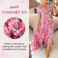 🌷Neuheiten im Frühjahr 2026 🌷Kleid mit Blumendruck und V-Ausschnitt