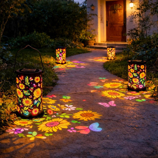 🔥HEISSER ANGEBOT 48% RABATT – 🌞Bunte Sonnenblumen-Solar-Gartenlaterne