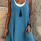 🔔 Letzte 100 Stück – solange der Vorrat reicht! Lässiges, lockeres, ärmelloses Tanktop-Kleid in Layering-Optik für Damen