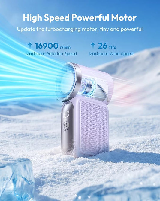 🌀Nur 13.99€ diesen Sommer!!!💨Mini-Handventilator mit LED-Anzeige –👍5-stufiger Turbo-Ventilator im Taschenformat.✨Über USB aufladbar, schnelle Kühlung für Reisen und beim Schminken. Das perfekte Geschenk.  Tragbare Kühlung
