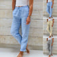 👖 50% RABATT! 🌿 Damenhose aus Baumwolle & Leinen – Elastischer Bund, atmungsaktiv & bequem – Perfekt für lässigen Sommer-Look ☀️