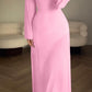 Bis zu 49 % Rabatt!!🌷Langärmliges, Lockeres Freizeitkleid mit Schlitz