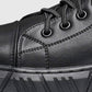 Schwarze Stiefel | Schwarze warme Lederstiefel