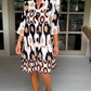 Geflecktes Plissee-Kleid