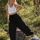 👖Freizeithose aus Leinen mit weitem Bein für Damen