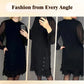 🔥Solange der Vorrat reicht 50% Rabatt!🎉Damenkleid mit Rundhalsausschnitt und einfarbigem Strass
