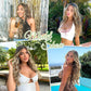 💖Hot Sales dieser Woche - 50% OFF🤩Damen Perücke mit Farbverlauf, langes gewelltes Haar, einteilig mit verstellbarer Passform