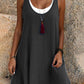 🔔 Letzte 100 Stück – solange der Vorrat reicht! Lässiges, lockeres, ärmelloses Tanktop-Kleid in Layering-Optik für Damen