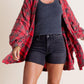 49% RABATT🔥🏆Mineral Washed Button-Down-Karohemd für Damen