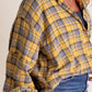 49% RABATT🔥🏆Mineral Washed Button-Down-Karohemd für Damen