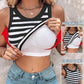 🔥 50% Rabatt!👚Geripptes Tanktop mit integriertem BH für Frauen