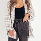 49% RABATT🔥🏆Mineral Washed Button-Down-Karohemd für Damen