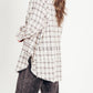 49% RABATT🔥🏆Mineral Washed Button-Down-Karohemd für Damen
